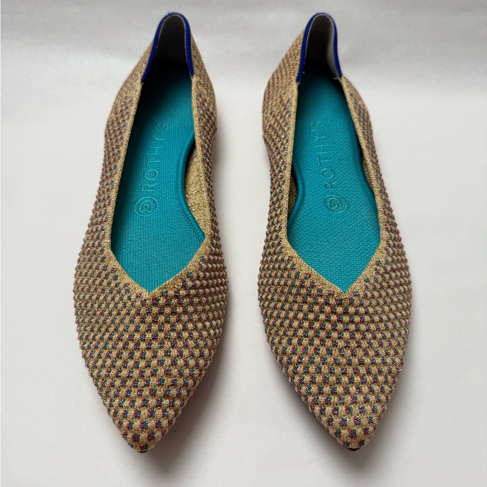BOGO Rothy’s Multi Metallic The Point Size 10